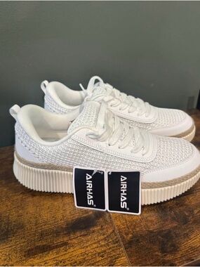 Women's White Platform Sneakers